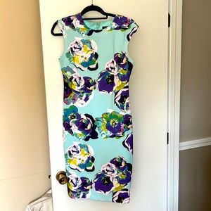 Tahari Floral Print Sheath Dress size 6